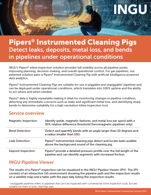 INGU Pipers Instrumented Cleaning Pig flyer - Brochures