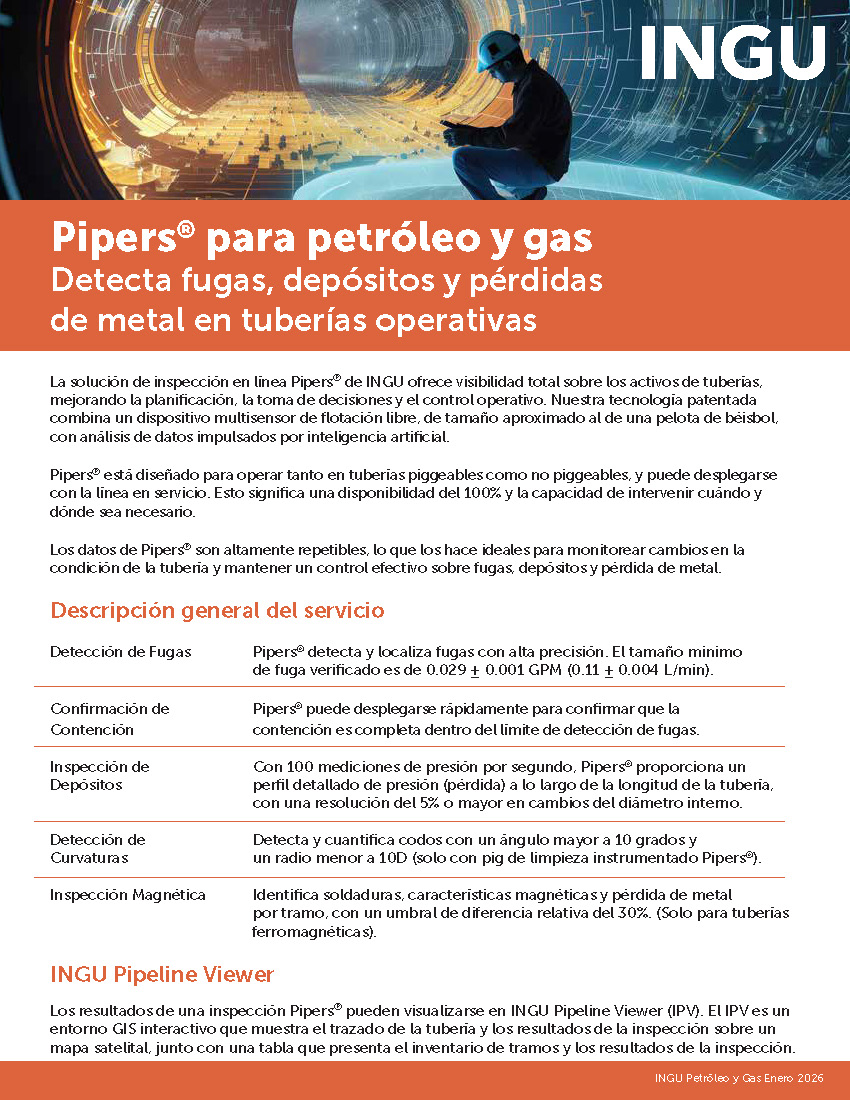 INGU Pipers® flyer Oil Gas ES Page 1 - Brochures - ES
